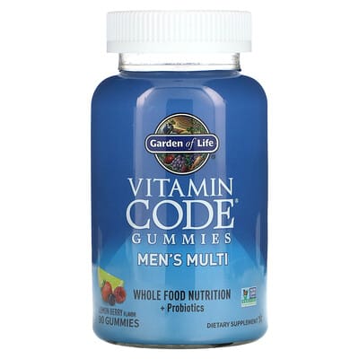 Garden of Life Vitamin Code Gummies Men's Multi Lemon Berry 90 Gummies