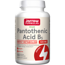 Load image into Gallery viewer, Jarrow Formulas Pantothenic Acid B5 500 mg 100 Veggie Caps
