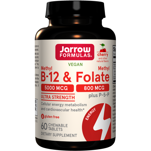 Jarrow Formulas Methyl B-12 & Methyl Folate Cherry