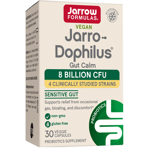Jarrow Formulas Jarro-Dophilus Gut Calm 8 Billion CFU 30 Veggie Capsules