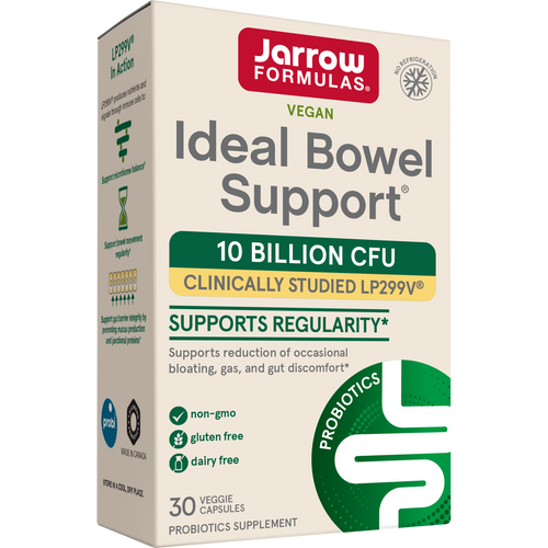 Jarrow Formulas Vegan Ideal Bowel Support 10 Billion CFU 30 Veggie Capsules