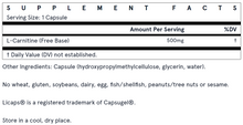 Load image into Gallery viewer, Jarrow Formulas L-Carnitine Liquid Capsule
