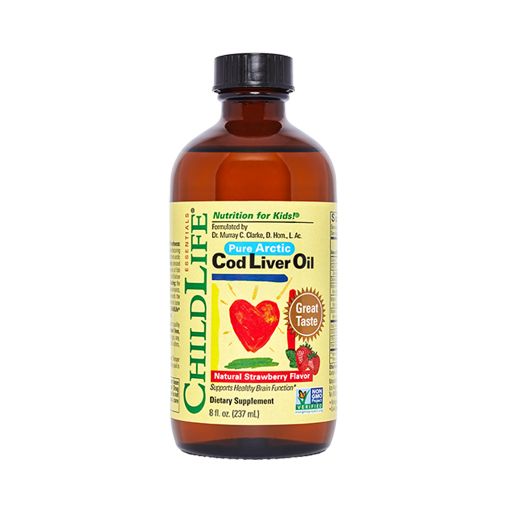 ChildLife Essentials Pure Arctic Cod Liver Oil Natural Strawberry 8 fl oz (237 ml)