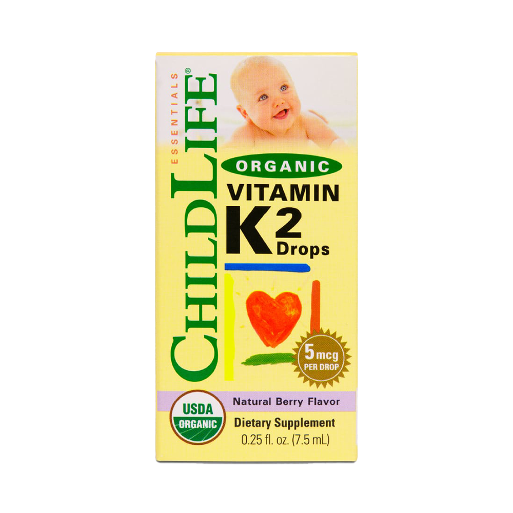 ChildLife Essentials Organic Vitamin K2 Drops Natural Berry 5 mcg 0.25 fl oz (7.5 ml)