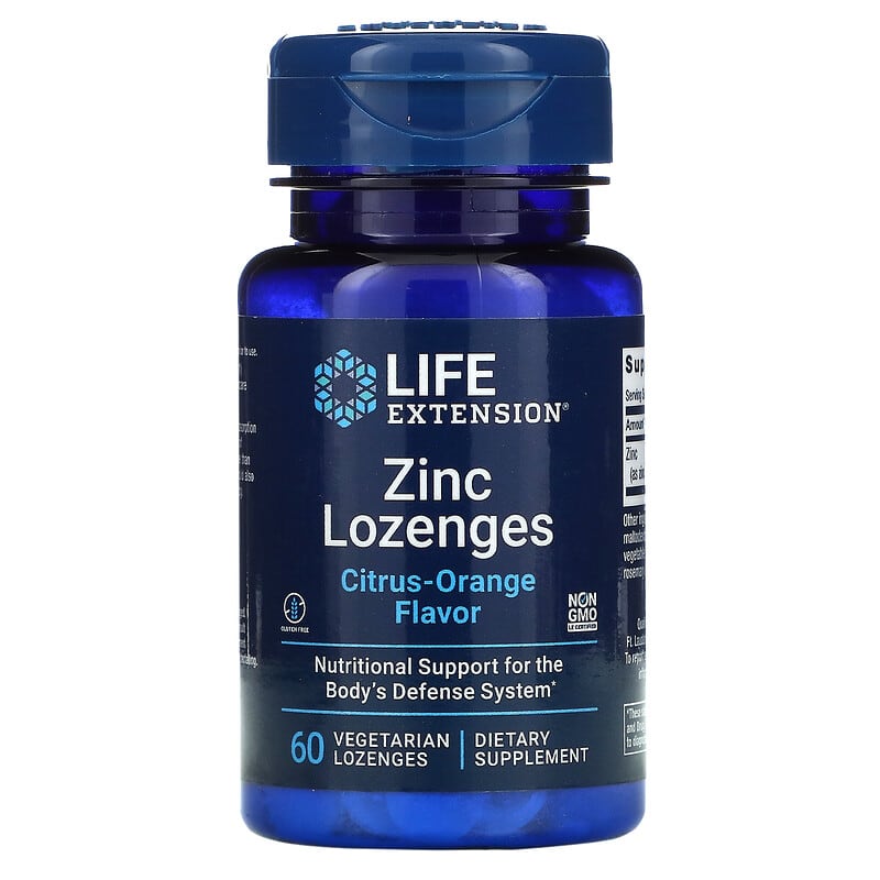 Life Extension Zinc Lozenges (Citrus-Orange Flavor)