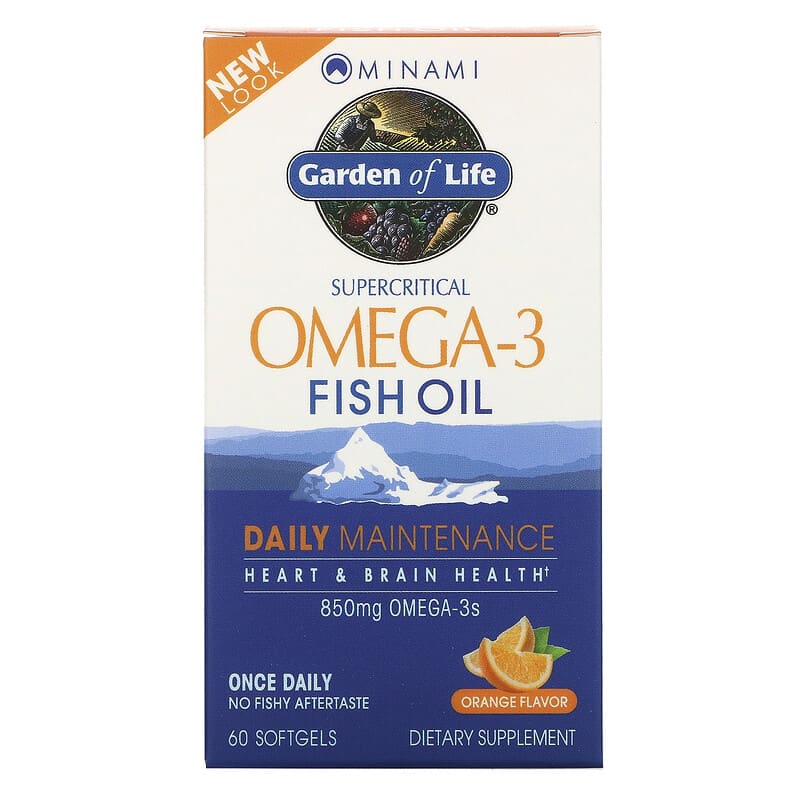 Minami Nutrition Garden of Life Supercritical Omega-3 Fish Oil Orange