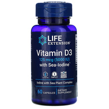 Load image into Gallery viewer, Vitamin D3 with Sea-Iodine™ (125 mcg)
