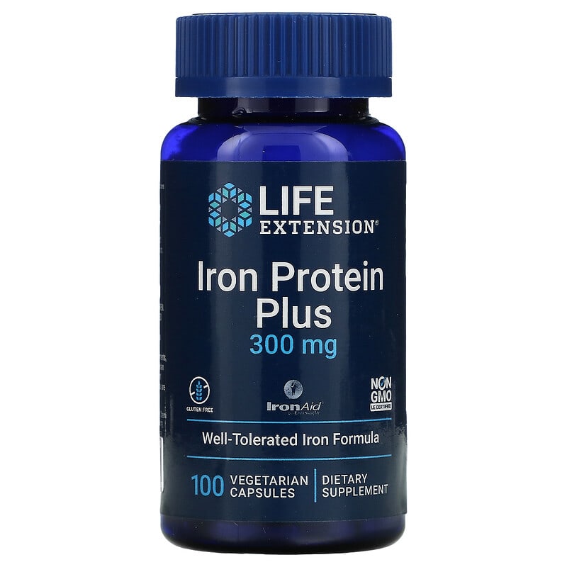 Life Extension Iron Protein Plus 300 mg