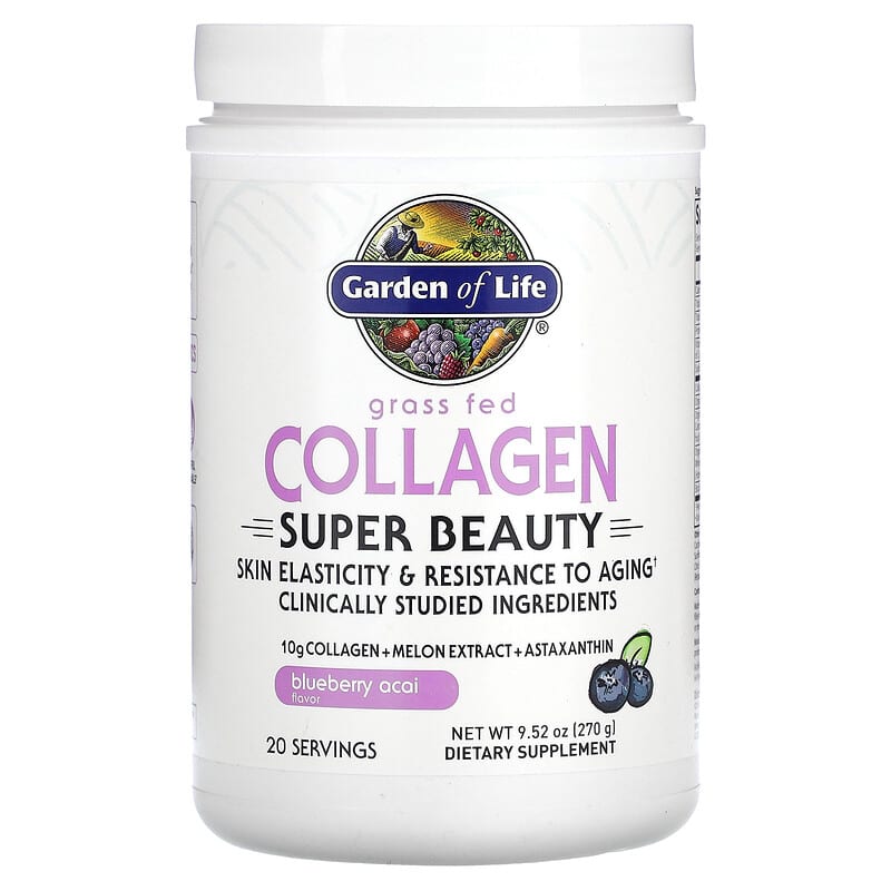 Garden of Life Grass Fed Collagen Super Beauty Blueberry Acai