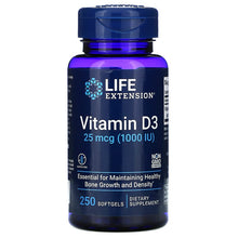 Load image into Gallery viewer, Life Extension Vitamin D3 25 mcg
