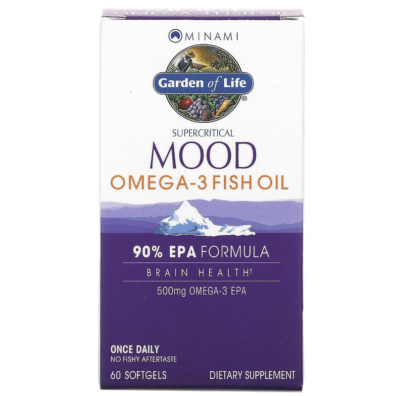 Minami Nutrition Garden of Life Supercritical Mood Omega-3 Fish Oil 500 mg