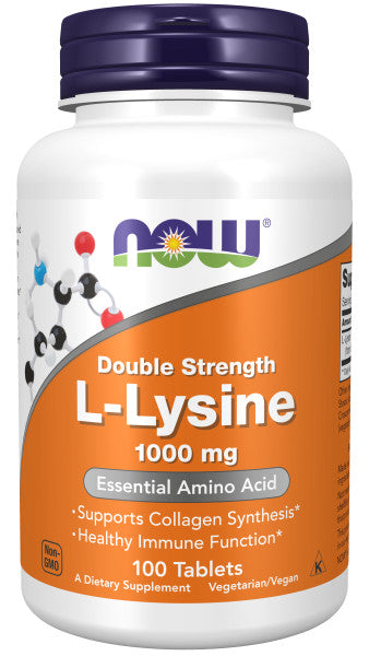 NOW Foods L-Lysine, Double Strength 1000 mg