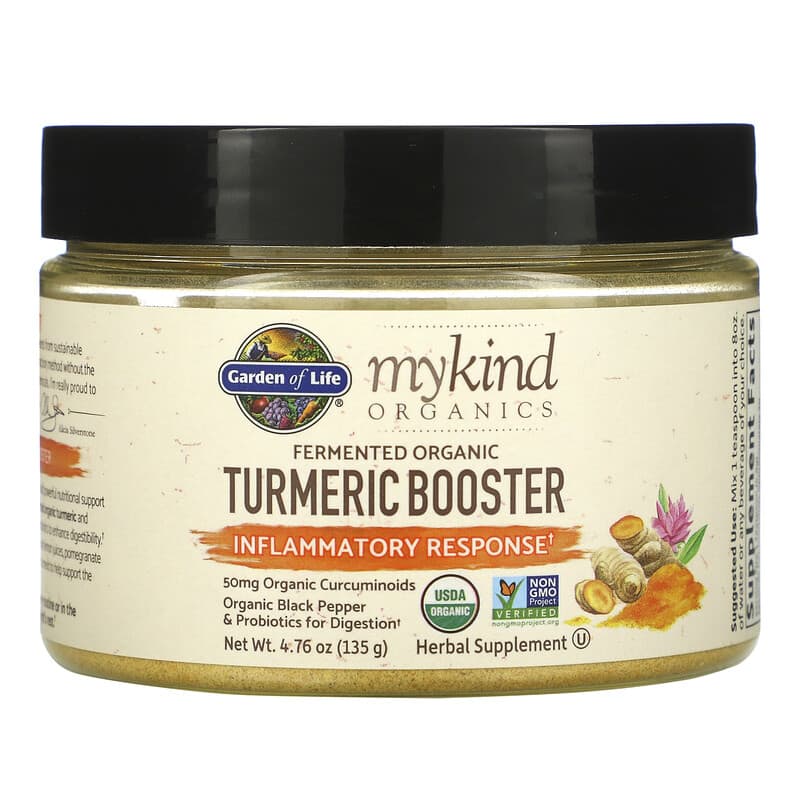 Garden of Life MyKind Organics, Fermented Organic Turmeric Boost Inflammatory Response