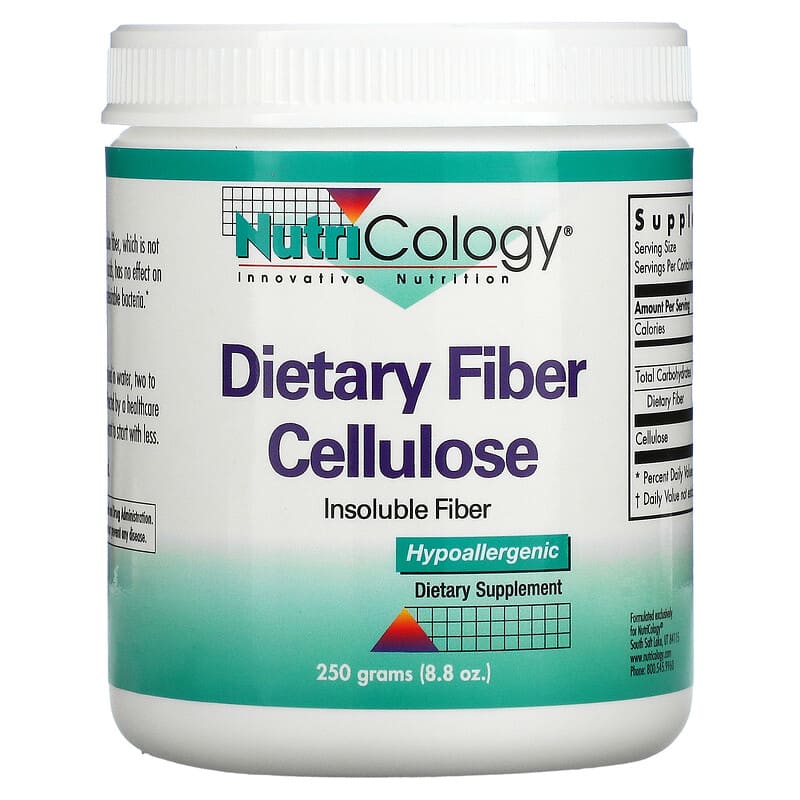 Nutricology Dietary Fiber Cellulose Insoluble Fiber