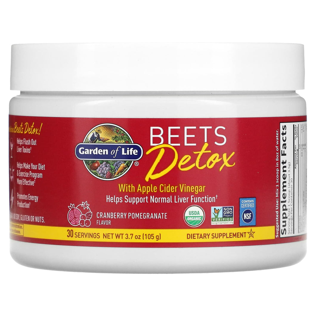 Garden of Life Beets Detox with Apple Cider Vinegar Cranberry Pomegranate