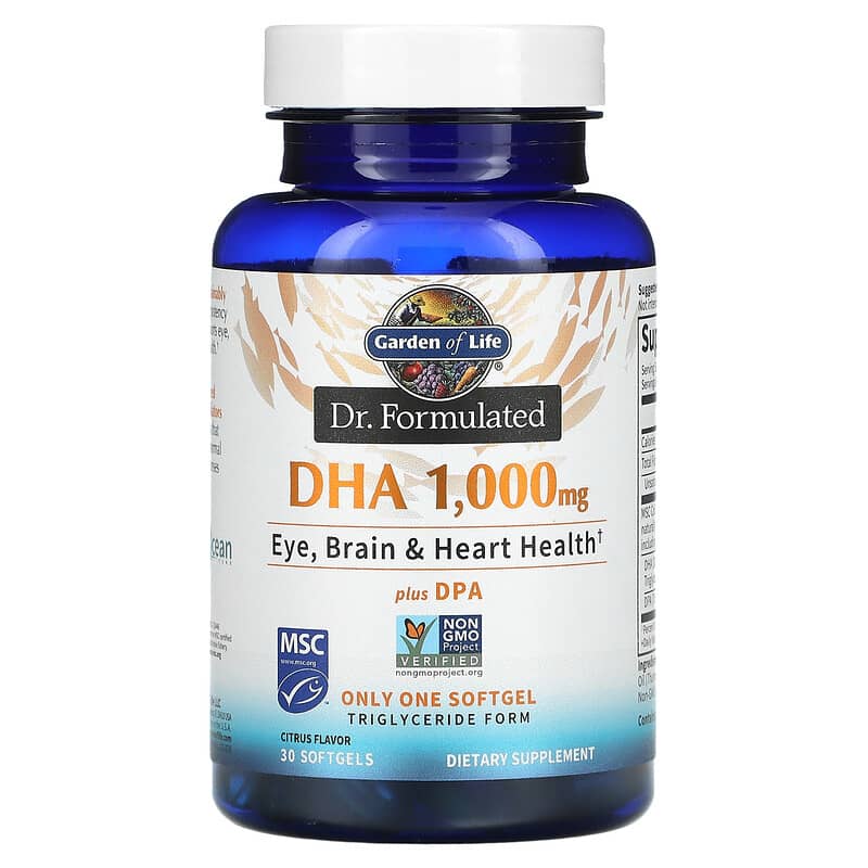 Garden of Life Dr. Formulated DHA plus DPA Citrus 1,000 mg