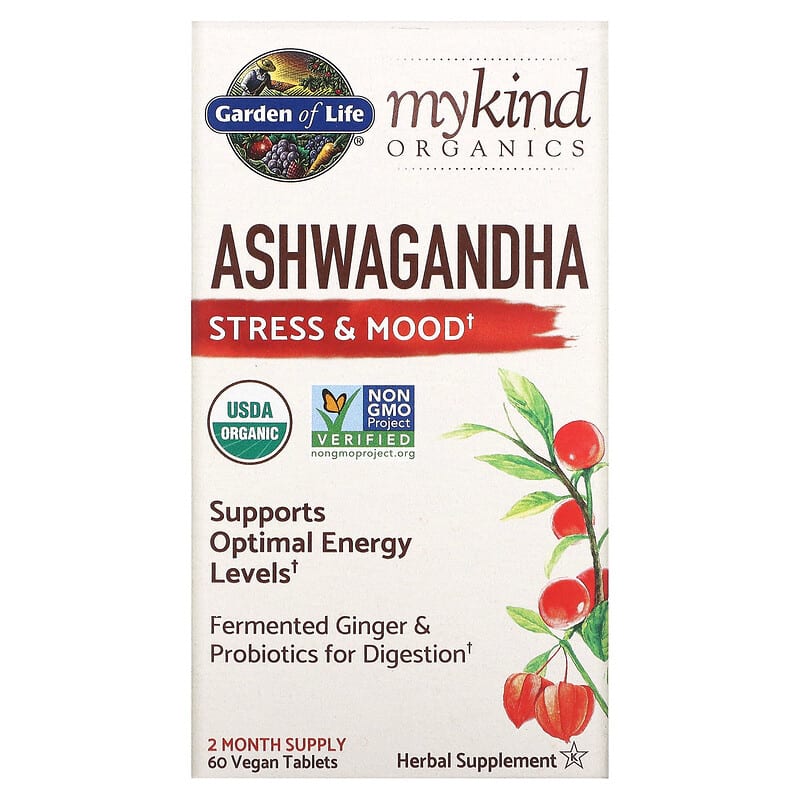 Garden of Life MyKind Organics, Ashwagandha Stress & Mood