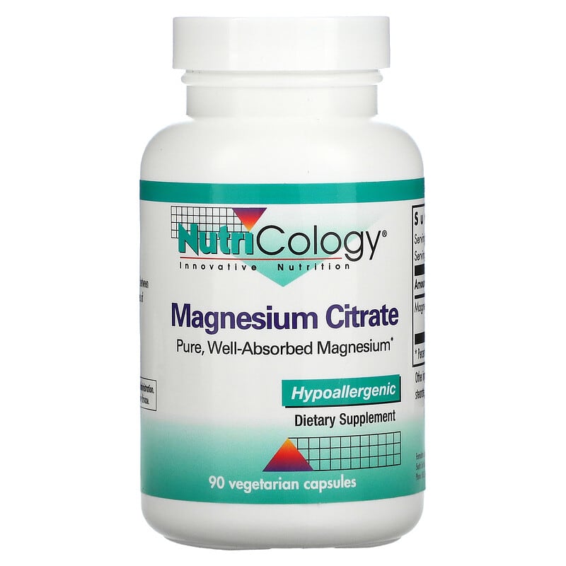 Nutricology Magnesium Citrate Pure, Well-Absorbed Magnesium