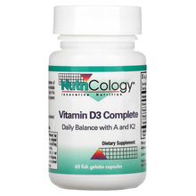 Load image into Gallery viewer, Nutricology Vitamin D3 Complete Daily Balance with A and K2
