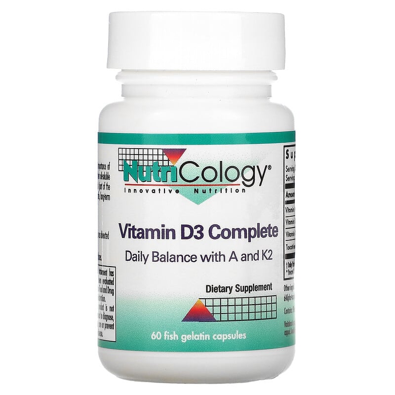 Nutricology Vitamin D3 Complete Daily Balance with A and K2