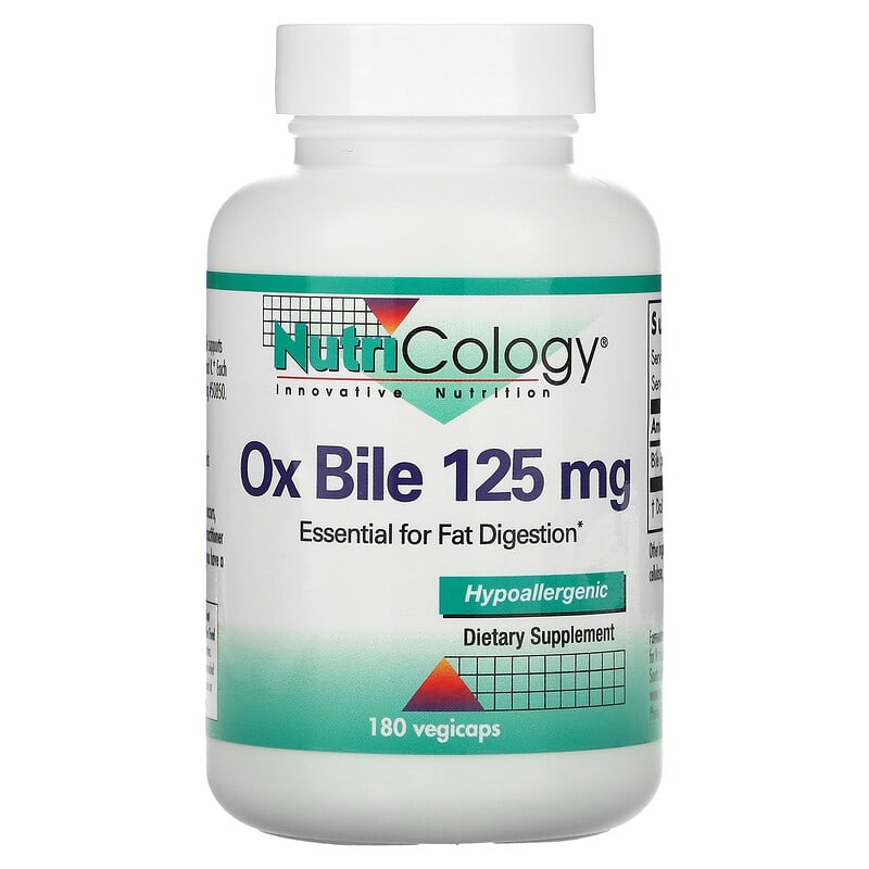 Nutricology Ox Bile 125 mg Essential for Fat Digestion