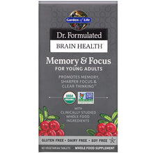 Load image into Gallery viewer, Garden of Life Dr. Formulated Brain Health Memory &amp; Focus for Young Adults
