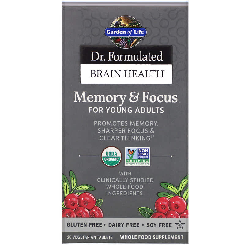 Garden of Life Dr. Formulated Brain Health Memory & Focus for Young Adults