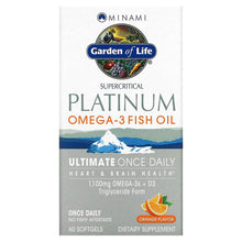 Load image into Gallery viewer, Minami Nutrition Garden of Life Supercritical Platinum Omega-3 Fish Oil Orange
