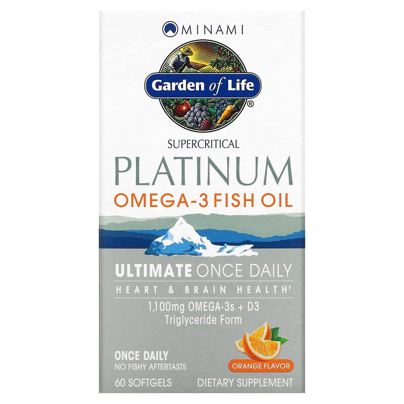 Minami Nutrition Garden of Life Supercritical Platinum Omega-3 Fish Oil Orange