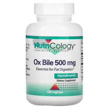 Load image into Gallery viewer, Nutricology Ox Bile 500 mg Essential for Fat Digestion
