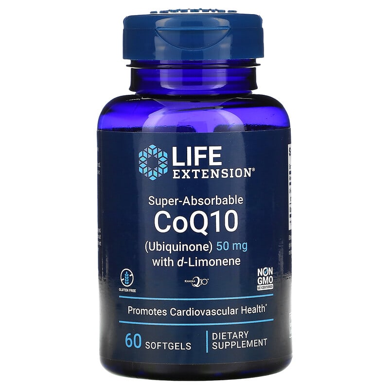 Life Extension Super-Absorbable CoQ10 (Ubiquinone) with d-Limonene 50 mg