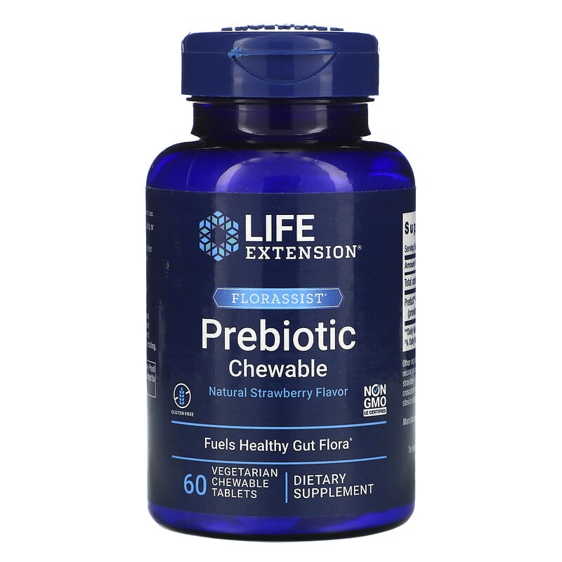 Life Extension FLORASSIST® Prebiotic Chewable (Strawberry)