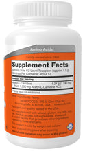 Load image into Gallery viewer, NOW Foods Acetyl-L-Carnitine Pure Powder
