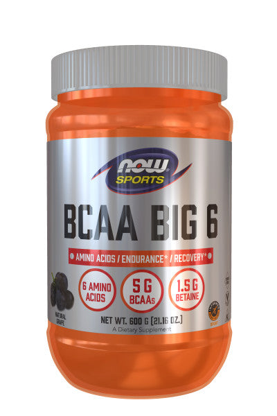 NOW Sports BCAA Big 6, 600 g