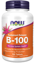 Load image into Gallery viewer, NOW Foods Vitamin B-100 Sustained Release
