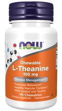 Load image into Gallery viewer, NOW Foods L-Theanine 100 mg Chewables
