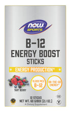 Load image into Gallery viewer, NOW Sports B-12 Energy Boost Tart Berry Sticks
