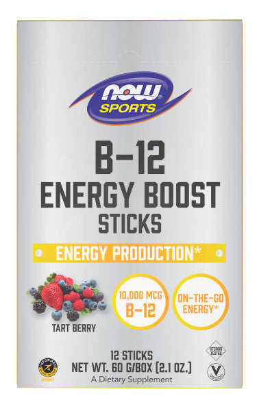 NOW Sports B-12 Energy Boost Tart Berry Sticks