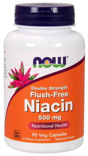 NOW Foods Niacin 500 mg, Double Strength Flush-Free