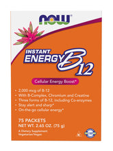 Load image into Gallery viewer, NOW Foods Instant Energy B-12 (2,000 mcg of B-12 per packet)
