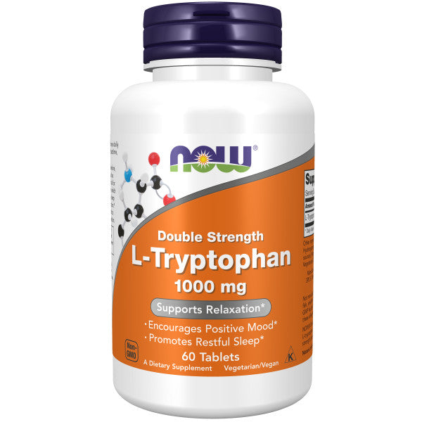 NOW Foods L-Tryptophan, Double Strength 1000 mg