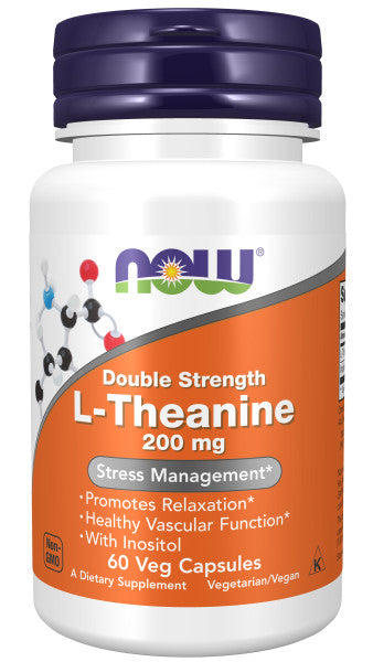 NOW Foods L-Theanine, Double Strength 200 mg