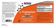 Load image into Gallery viewer, NOW Foods L-Tryptophan 500 mg
