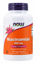 Load image into Gallery viewer, NOW Foods Niacinamide (B-3) 500 mg
