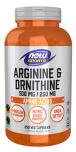 Load image into Gallery viewer, NOW Sports Arginine &amp; Ornithine 500 mg /250 mg
