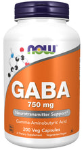 Load image into Gallery viewer, NOW Foods GABA 750 mg
