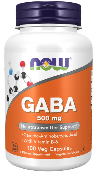 NOW Foods GABA 500 mg + B-6