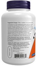 Load image into Gallery viewer, NOW Foods L-Carnitine 1000 mg
