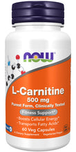 Load image into Gallery viewer, NOW Foods L-Carnitine 500 mg
