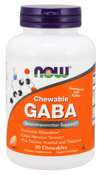 NOW Foods GABA Orange Flavor Chewable